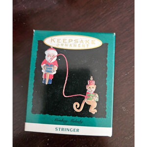 Vintage Hallmark Keepsake Miniature Christmas Ornament~Monkey Melody~Dated 1993